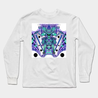 alien warfare in mexican throne of the underworld mictlan Long Sleeve T-Shirt